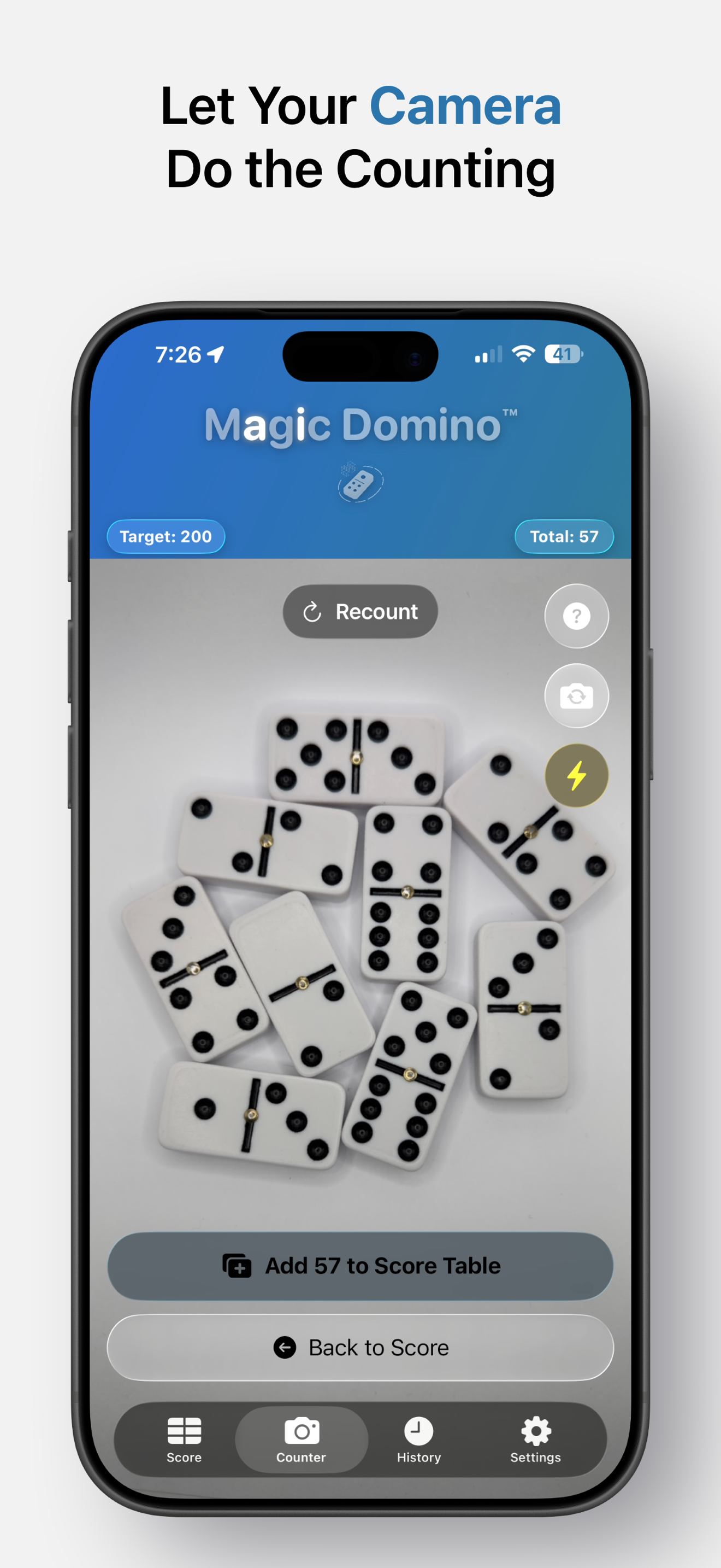 AI score counting with the camera